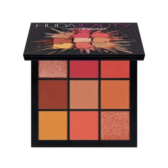 🔥3/$30 NIB HUDA BEAUTY Coral Obsessions Palette Full Size Retail Price $27.00 - Picture 9 of 10